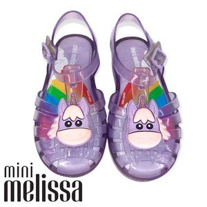 Mini Melissa Girls Unicorn Jelly Sandals SIZE 10